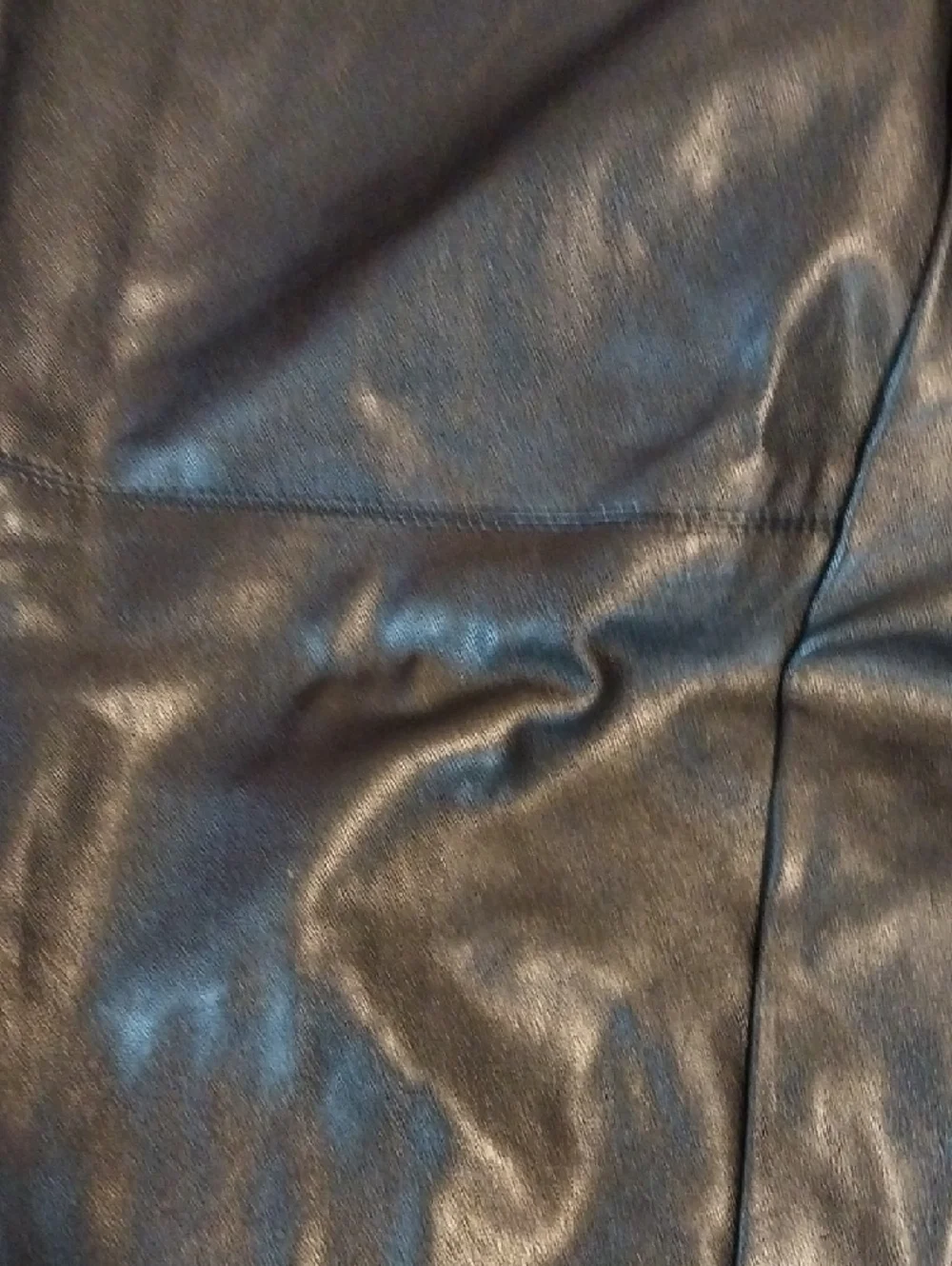 Black Men's Faux Leather Jogger Pants